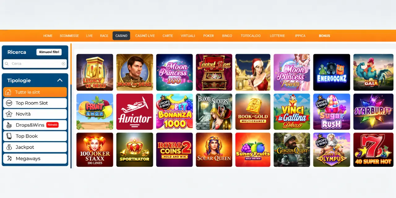 FiveBet Casino tutte le slot online popolari e giochi da casinò Italia
